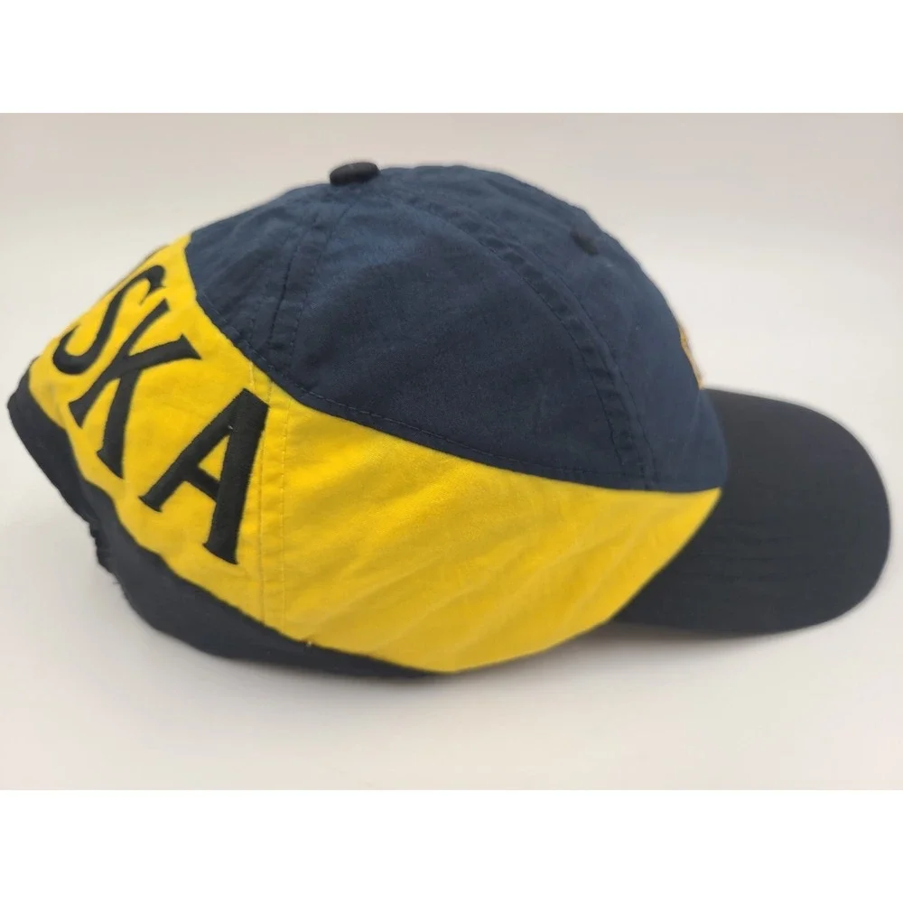 Vintage Alaska Arctic Circle Nylon Snapback Hat Cap Men Women Blue‎ Black Yellow